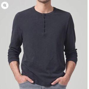 Citizens of Humanity Classic Henley Washed Black Grey